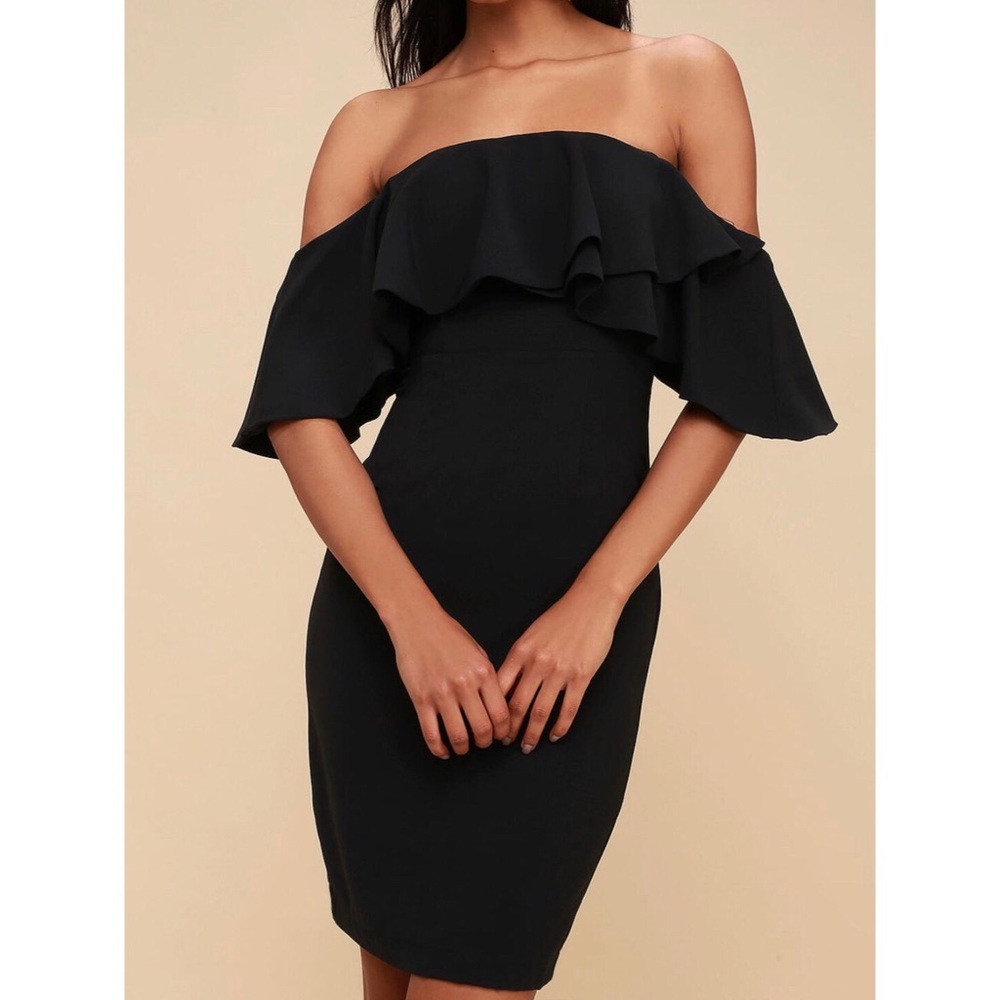 Off the shoulder cocktail dress